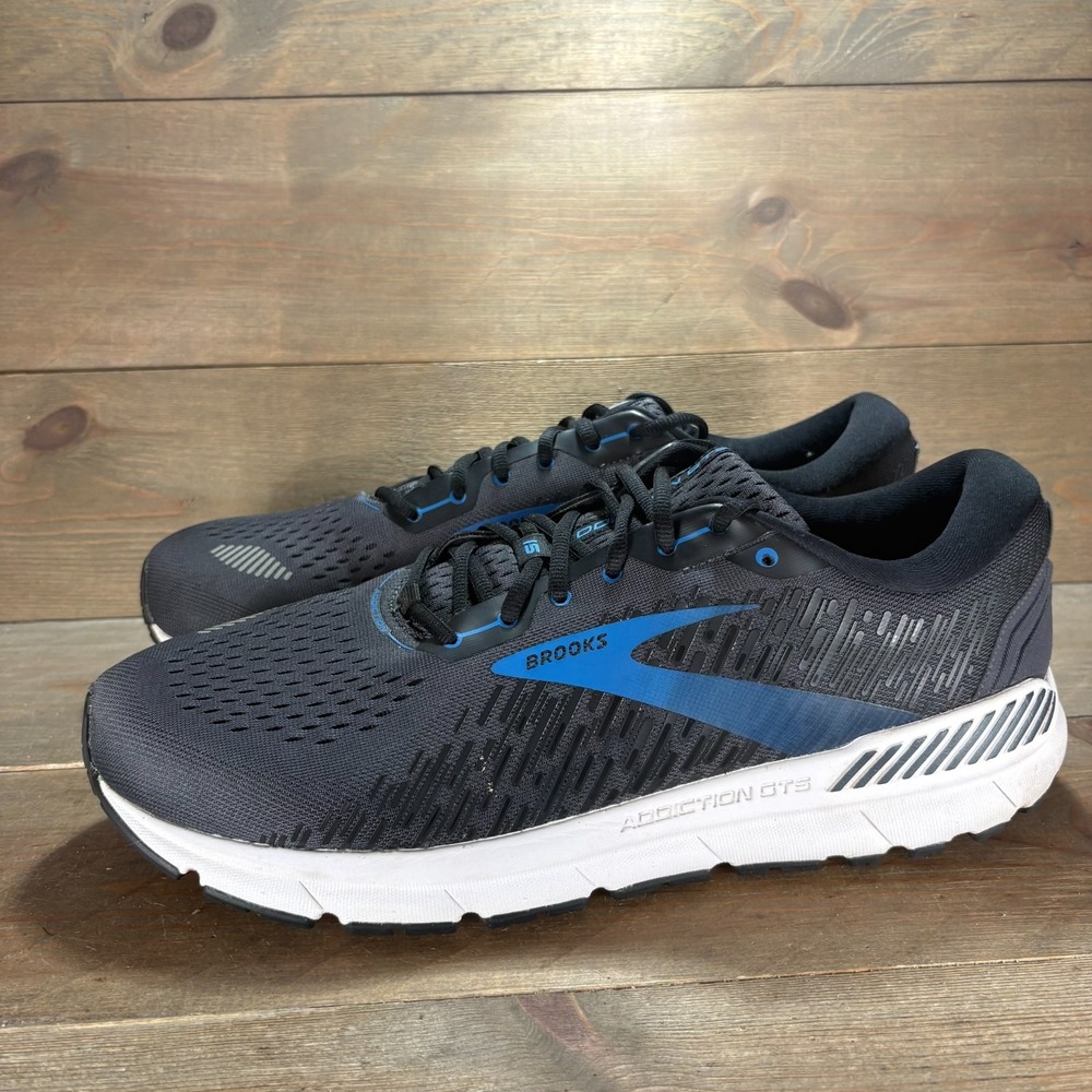 Brooks Addiction GTS 15 Mens size 15 shoes Black mesh Comfort Running sneakers